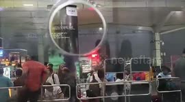 Airport roof collapses during torrential rain in India
