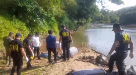 Two barrels with dead bodies inside found floating in river in the Philippines