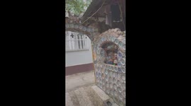 This unique house is built with 10,000 antique bowls and plates in Vietnam