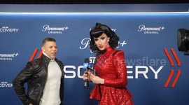 Famous Drag Queen Jackie interviews Wilson Cruz during Star Trek: Discovery Final Season Premiere