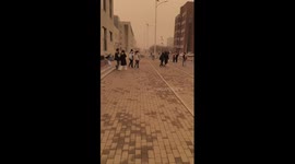 Sandstorm turns sky orange in China amid weather warnings