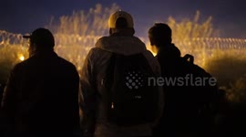 Migrants in Ciudad Juarez camp along Rio Grande awaiting chance to cross into the United States