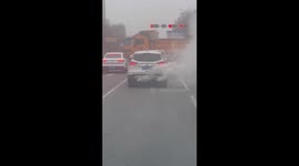 Car spotted emitting excessive smoke on road