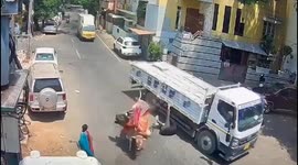 Bull Pounces On Scooter In Bengaluru, Trucker's Quick Thinking Saves Rider