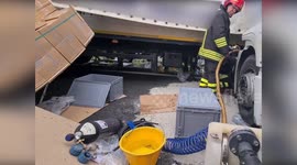 Firefighters Battle Wreckage After Terrifying Crash in Duino, Italy
