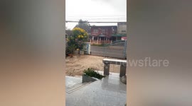 Hailstorm batters neighbourhood in northern Thailand