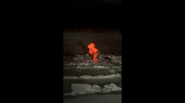 Rescuers save dog from thin ice in Ufa River