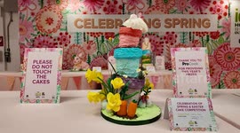 Amazing springtime-themed cakes at this year's Ideal Home Show held at Olympia