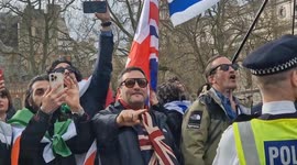 Face off between pro-Palestine and pro-Israel supporters at annual Al Quds Day march in London