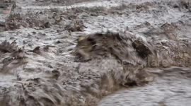 cold lava floods hit Agam district, specifically in Simpang Bukit village, Bukit Batabuah village, Canduang District, Agam