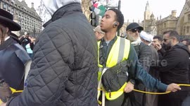 Marchers: The 2024 Annual Quds Day Stands for humanity and justice, with the slogan 'Free Palestine' in London, UK