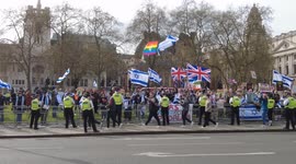 Pro-Isrealis protest against The Annual Quds Day 2024, London, UK