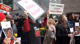 Rally in support of hostages taken by Hamas in NYC