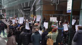Rally in support of hostages taken by Hamas in NYC