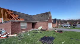 Residents survey damage from tornado in Kentucky