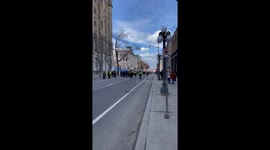 Palestine protest marches past the American Embassy in Ottawa, Canada