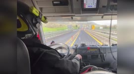 Turin Firefighters Battle Blaze in Prapontin Tunnel in Italy