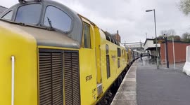 Pathfinders Cambrian coast express train journey,being hauled by class 37/97 locomotives. Caught in Newtown Powys.