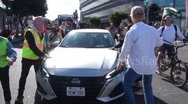 Hollywood: Man Attempts to Drive through Pro-Palestine rally