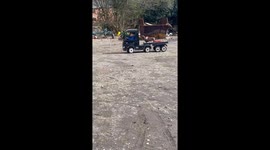 Boy Hauls His Best Friend With His Toy Truck