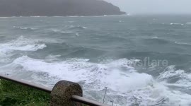 UK: Aftermath Of Storm Kathleen Brings High Winds And Waves To Coastal Areas 2