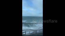 UK: Aftermath Of Storm Kathleen Brings High Winds And Waves To Coastal Areas