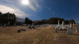 Timelapse of total solar eclipse plunging Vermont cemetery into darkness