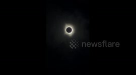 Footage from Ontario, Canada shows the total solar eclipse