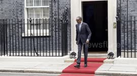 President of Rwanda Paul Kagame leaves Number 10