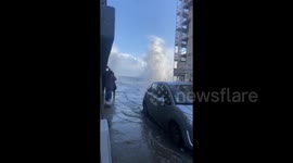Storm Pierrick: Huge waves crash against French coast