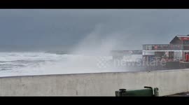 UK: Storm Pierrick – High Winds And Big Waves Batter England Coasts