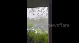 US: Thunderstorms Sweep Through Central Texas, Bringing Large Hail