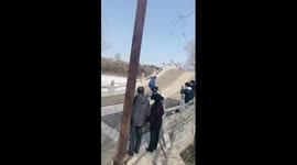 Pensioner rides bike backwards down steps in China