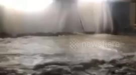 Floods in Erbil, northern Iraq, due to the heavy rain