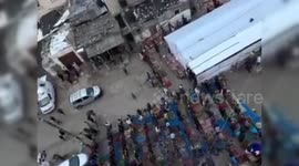 Palestinians perform Eid prayers in ruins of Gaza mosque