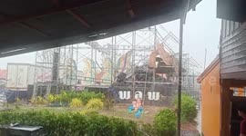 Storm blows over concert stage amid torrential weather in Thailand