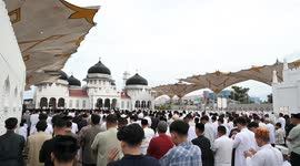 Eid al-Fitr 1445 H prayers at the Baiturrahman Grand Mosque, Banda Aceh, Indonesia