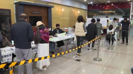 S. Korea's opposition party overwhelmingly leads exit polls in parliamentary elections