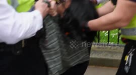 Arrests of JSO offshoots 'Youth Demand', after the UK Ministry of Defence was sprayed with red paint.