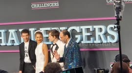 Zendaye is spotted on the red carpet during Challenger premiere