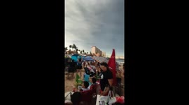 Crowd Watches Total Solar Eclipse in Mazatlan