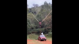 Adrenaline swing: fear turns to laughter in Yelagiri, India