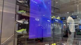 Foot Locker store in Sydney has advertising sign upside down