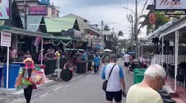 Tourists hold water fights as Songkran festivities begin in Pattaya