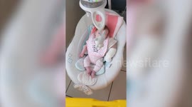 Tot born with 1kg cyst under her arm - so heavy it's making her spine curve