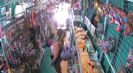 Two female tourists seen 'stealing accessories' from shop in Thailand