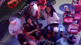 Drunk American tourist attacks bar maids over 'high drinks bill' in Thailand