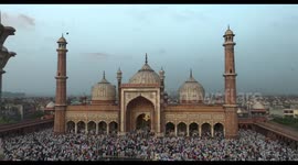 Drone video of Jama Masjid on the occasion of Eid.