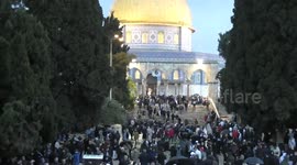 Morning prayers at Jerusalem's Al-Aqsa as Eid starts