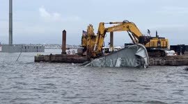 Contracted Salvors Clear Patapsco River After Key Bridge Collapse in Baltimore, MD, USA 2